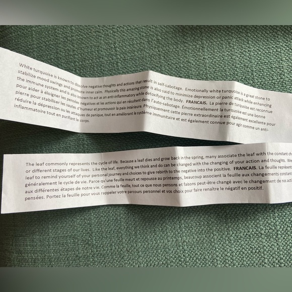 Stone Era NWOT white turquoise with leaf detail bracelet - Picture 5 of 6